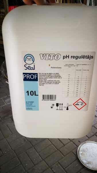 ūdens skābinātājs, pH regulators, 10 litri